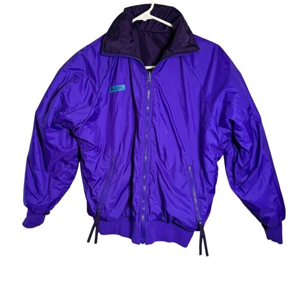 Vintage Columbia Womens Purple Insulated Jacket Reversible Size S Nylon 90 y2K - Picture 8 of 9